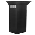 ZLINE Convertible Vent Wall Mount Range Hood in Black Stainless Steel with Crown Molding (BSKBNCRN) vented chimney with crown molding