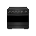 ZLINE 36 in. 5.2 cu. ft. Marino Induction Range with 5 Element Cooktop and Electric Convection Oven in Black Stainless Steel (MINRB-36)