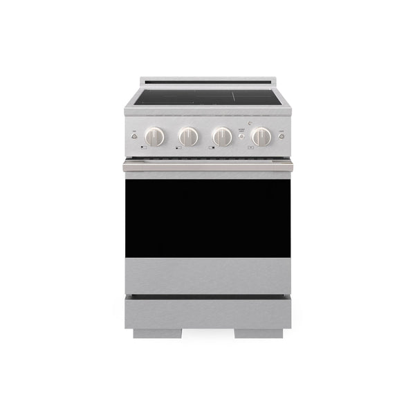 ZLINE 24 in. 3.2 cu. ft. Marino Induction Range with 3 Element Cooktop and Electric Convection Oven in Satin Stainless Steel (MINRS-24)