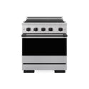 ZLINE Autograph Edition 30 in. 4.2 cu. ft. Marino Induction Range with 4 Element Cooktop and Electric Convection Oven in Satin Stainless Steel with Matte Black Accents (MINRSZ-30-MB)