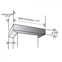 ZLINE Vented Crown Molding Profile 6 for Wall Mount Range Hood in Satin Stainless Steel (CM6V-KB-S304)