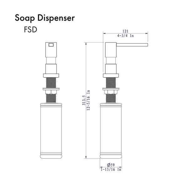 ZLINE Faucet Soap Dispenser in Chome (FSD-CH)