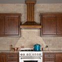 ZLINE 36" Wooden Convertible Vent Wall Mount Range Hood in Rustic Light Finish - Includes Motor (KPLL-36)