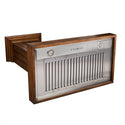 ZLINE 36" Wooden Convertible Vent Wall Mount Range Hood in Rustic Light Finish - Includes Motor (KPLL-36)