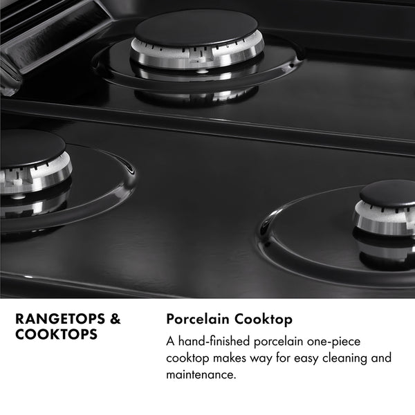ZLINE Autograph Edition 36 in. Classic Gas Rangetop with 6 Burners and Porcelain Cooktop in Satin Stainless Steel with Champagne Bronze Accents (RTSZ-36-CB)