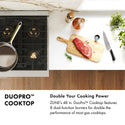 ZLINE Designer Collection 48 in. 6.7 cu. ft. Paramount Dual Fuel Range with 8 Burner DuoPro™ Cooktop and Dual Ovens in Black Satin Stainless Steel with Matte Black and Champagne Bronze Accents (PSDRBSZ-48-MBCB)