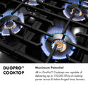 ZLINE Autograph Edition 48 in. 6.7 cu. ft. Paramount Dual Fuel Range with 8 Burner DuoPro™ Cooktop and Dual Ovens in Stainless Steel with Polished Gold Helix Handles and Accents (PSDRZ-48-KG)