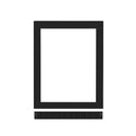 ZLINE 24 in. Touchstone Undercounter Refrigeration Door in Black Matte (RPO-BLM-24)