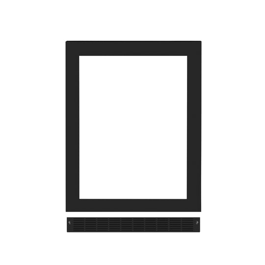 ZLINE 24 in. Touchstone Undercounter Refrigeration Door Panel in Black Matte (RPO-BLM-24)
