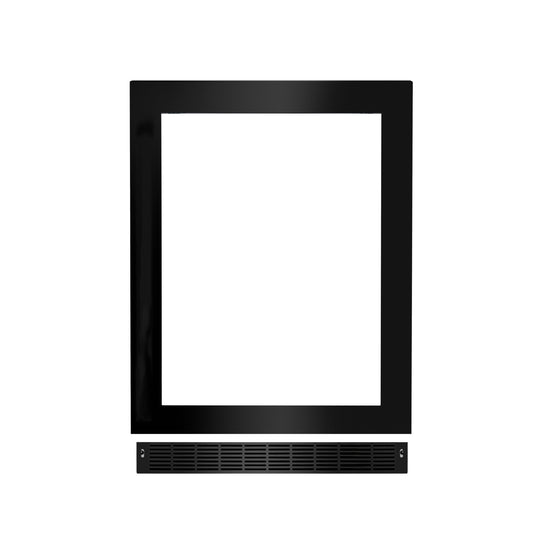 ZLINE 24 in. Touchstone Undercounter Refrigeration Door Panel in Black Stainless Steel (RPO-BS-24)