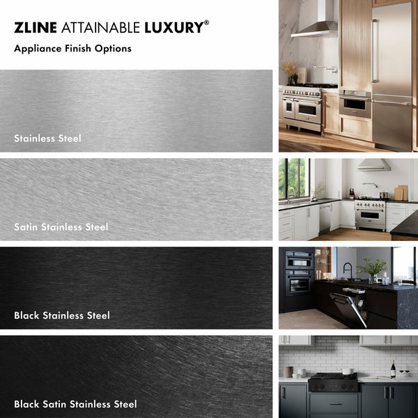 ZLINE Autograph Edition 18 in. Tallac Series 3rd Rack Dishwasher with Auto Door Open Drying, 51dBa, White Matte Panel with Matte Black Handle (DWVZ-WM-18-MB)