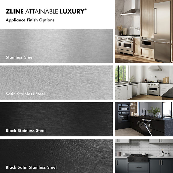 ZLINE 30 in. Classic Gas Rangetop with 4 Brass Burners and Porcelain Cooktop in Black Stainless Steel (RTB-BR-30)