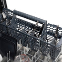 ZLINE Autograph Edition 24" Monument Series 3rd Rack Top Touch Control Tall Tub Dishwasher in Black Stainless Steel with Champagne Bronze Handle, 45dBa (DWMTZ-BS-24-CB)