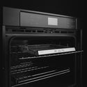 ZLINE 30 in. Autograph Edition Professional True Convection Double Wall Oven with Air Fry and Self Clean in Black Stainless Steel with Polished Gold Handles (WADBZ-30-G)