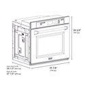 ZLINE 30 in. Autograph Edition Professional True Convection Single Wall Oven with Air Fry and Self Clean in Black Stainless Steel with Champagne Bronze Handle (WASBZ-30-CB)