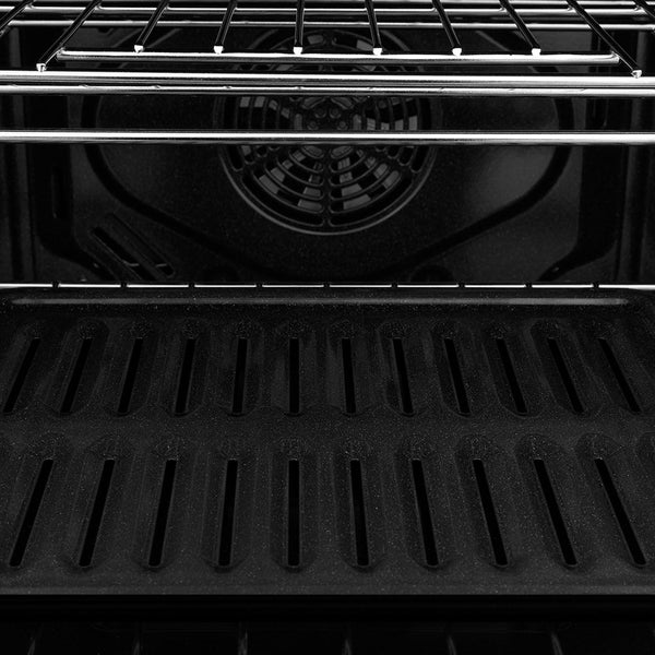 ZLINE Autograph Edition 30 in. Professional True Convection Single Wall Oven with Air Fry and Self Clean in Black Stainless Steel with Champagne Bronze Helix Handle (WASBZ-30-KCB)