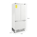 ZLINE Autograph Edition 36 in. 19.6 cu. ft. Panel Ready French Door Built-In Bottom Freezer Refrigerator with Water Dispenser and Ice Maker with Champagne Bronze Accents (RBIVZ-36-CB)