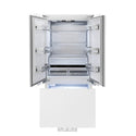 ZLINE Autograph Edition 36 in. 19.6 cu. ft. Panel Ready French Door Built-In Bottom Freezer Refrigerator with Water Dispenser and Ice Maker with Champagne Bronze Accents (RBIVZ-36-CB)
