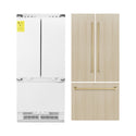 ZLINE Autograph Edition 36 in. 19.6 cu. ft. Panel Ready French Door Built-In Bottom Freezer Refrigerator with Water Dispenser and Ice Maker with Champagne Bronze Accents (RBIVZ-36-CB)