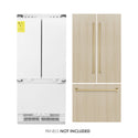 ZLINE Autograph Edition 36 in. 19.6 cu. ft. Panel Ready French Door Built-In Bottom Freezer Refrigerator with Water Dispenser and Ice Maker with Champagne Bronze Accents (RBIVZ-36-CB)