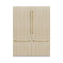 ZLINE Autograph Edition 60 in. 32.2 cu. ft. Panel Ready French Door Built-In Bottom Freezer Refrigerator with Water Dispenser and Ice Maker with Champagne Bronze Accents (RBIVZ-60-CB)