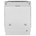 ZLINE 24 in. Panel Ready Monument Series 3rd Rack Top Touch Control Dishwasher with Stainless Steel Tub, 45dBa (DWMT-24) front, closed.