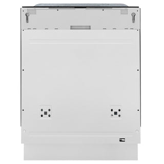 ZLINE 24 in. Panel Ready Monument Series 3rd Rack Top Touch Control Dishwasher with Stainless Steel Tub, 45dBa (DWMT-24) front, closed.