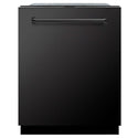 ZLINE 24 in. Monument Series 3rd Rack Top Touch Control Dishwasher with Black Stainless Steel Panel, 45dBa (DWMT-BS-24) front, closed.
