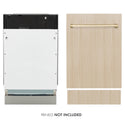 ZLINE Autograph Edition 18” Tallac Series 3rd Rack Top Control Dishwasher in Custom Panel Ready with Polished Gold Handle, 51dBa (DWVZ-18-G)