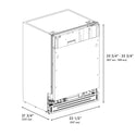 ZLINE Autograph Edition 24" Tallac Series 3rd Rack Top Control Built-In Tall Tub Dishwasher in Custom Panel Ready with Champagne Bronze Handle, 51dBa (DWVZ-24-CB)