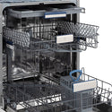 ZLINE Autograph Edition 24" Tallac Series 3rd Rack Top Control Built-In Tall Tub Dishwasher in Custom Panel Ready with Polished Gold Handle, 51dBa (DWVZ-24-G)