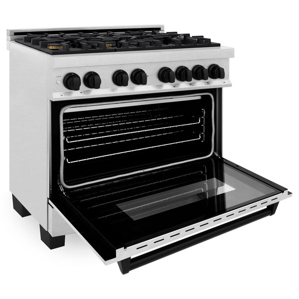 ZLINE Autograph Edition 48 in. 6.0 cu. ft. Legacy Dual Fuel Range with 7 Burner Gas Cooktop and 2 Electric Ovens in Satin Stainless Steel and Champagne Bronze Accents (RASZ-SN-48-CB)