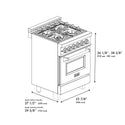 ZLINE Autograph Edition 24 in. 2.8 cu. ft. Legacy Dual Fuel Range with 4 Burner Gas Cooktop and Electric Convection Oven in Satin Stainless Steel with White Matte Door and Champagne Bronze Accents (RASZ-WM-24-CB)