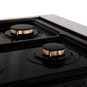 ZLINE Autograph Edition 36 in. Legacy Gas Rangetop with 6 Burners and Porcelain Cooktop in Stainless Steel with Polished Gold Accents (RTZ-36-G)