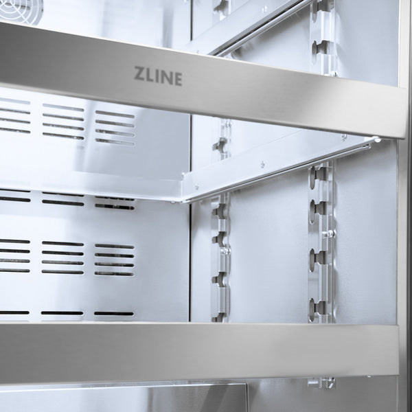 ZLINE Autograph Edition 24 in. Touchstone 151 Can Beverage Fridge with Solid Stainless Steel Door and Polished Nickel Helix Handle (RBSOZ-ST-24-KPN)