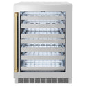 ZLINE 24 In. Touchstone Wine Cooler with Stainless Steel Glass Door and Champagne Bronze Handle (RWDOZ-GS-24-CB)