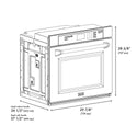 ZLINE Autograph Edition 30 in. Professional True Convection Single Wall Oven with Air Fry and Self Clean in Satin Stainless Steel with Champagne Bronze Helix Handle (WASSZ-30-KCB)
