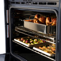 ZLINE Autograph Edition 30 in. Professional True Convection Single Wall Oven with Air Fry and Self Clean in Satin Stainless Steel with Polished Gold Helix Handle (WASSZ-30-KG)