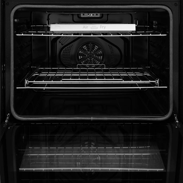 ZLINE 30 in. Autograph Edition Professional True Convection Double Wall Oven with Air Fry and Self Clean in Satin Stainless Steel with White Matte Doors and Polished Gold Handles (WADSZ-WM-30-G)