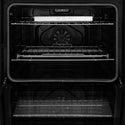 ZLINE 30 in. Autograph Edition Professional True Convection Single Wall Oven with Air Fry and Self Clean in Satin Stainless Steel with White Matte Door and Matte Black Handle (WASSZ-WM-30-MB)