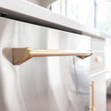 ZLINE Autograph Edition 24 in. 3rd Rack Top Touch Control Tall Tub Dishwasher in Stainless Steel with Champagne Bronze Handle, 45dBa (DWMTZ-304-24-CB)