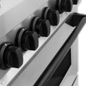 ZLINE Autograph Edition 48 in. 6.0 cu. ft. Legacy Dual Fuel Range with 7 Burner Gas Cooktop and 2 Electric Ovens in Stainless Steel and Matte Black Accents (RAZ-48-MB)