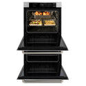 ZLINE Autograph Edition 30 in. Professional True Convection Double Wall Oven with Air Fry and Self Clean in Stainless Steel with Polished Nickel Helix Handles (WADZ-30-KPN)