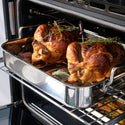 ZLINE Autograph Edition 30 in. Professional True Convection Single Wall Oven with Air Fry and Self Clean in Stainless Steel with Champagne Bronze Helix Handle (WASZ-30-KCB)