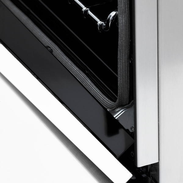 ZLINE Autograph Edition 48 in. 6.0 cu. ft. Legacy Dual Fuel Range with 7 Burner Gas Cooktop and 2 Electric Ovens in Stainless Steel with White Matte Doors and Champagne Bronze Accents (RAZ-WM-48-CB)