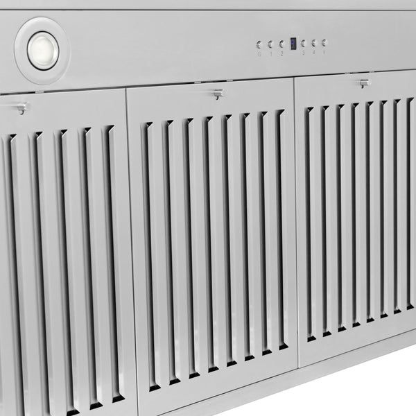 ZLINE Autograph Edition 48 in. Convertible Satin Stainless Steel Wall Mount Range Hood with Black Matte Shell and Champagne Bronze Handle (KB4SNZ-BLM48-CB)