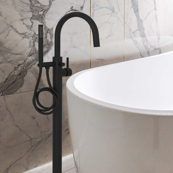 ZLINE Emerald Bay Bath Tub Filler (EMBY-BTF) in a luxury bathroom.