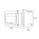 ZLINE Black Stainless Steel Over the Range Convection Microwave Oven with Modern Handle (MWO-OTR-30-BS)