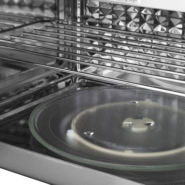ZLINE Black Stainless Steel Over the Range Convection Microwave Oven with Modern Handle (MWO-OTR-30-BS)