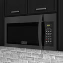 ZLINE Black Stainless Steel Over the Range Convection Microwave Oven with Modern Handle (MWO-OTR-30-BS)